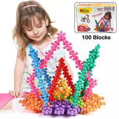 star interlocking building blocks (50 + 50) pcs set